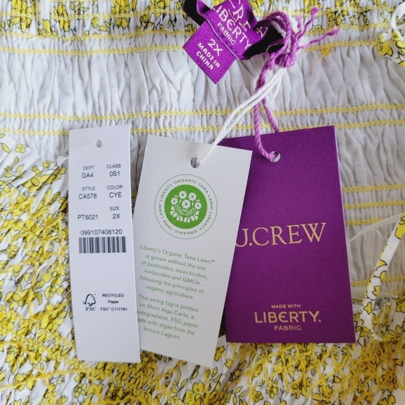 J. Crew Paloma Yellow Floral Dress - Made with Liberty Fabric - Picture 11 of 16